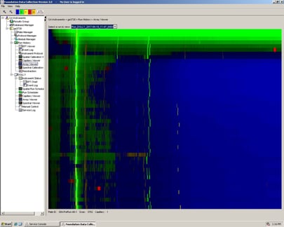 DNA sequencer blue screen