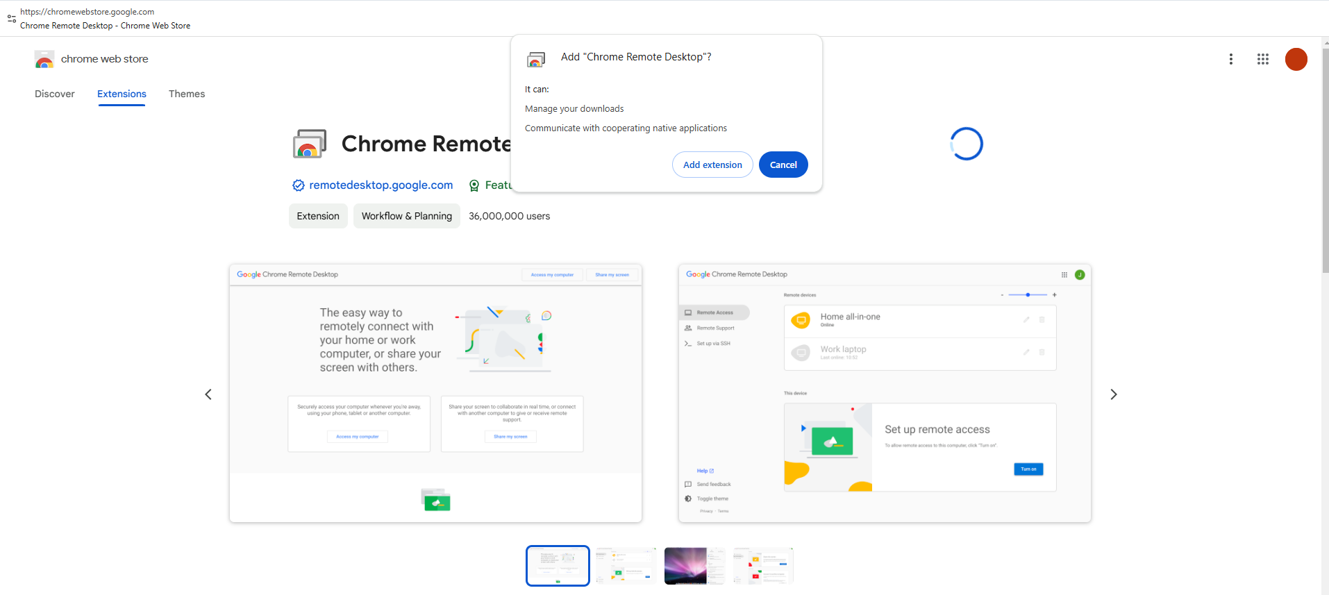 chrome-remote-desktop-add-extension