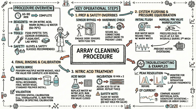 SeqGen array cleaning procedure sketchnote
